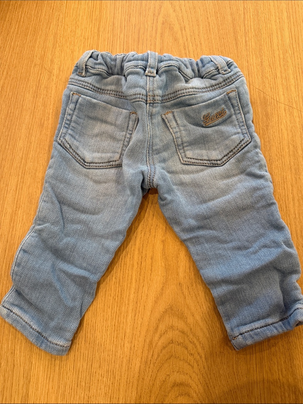 Gucci Light Blue Kids Elastic-Waist Denim Jeans